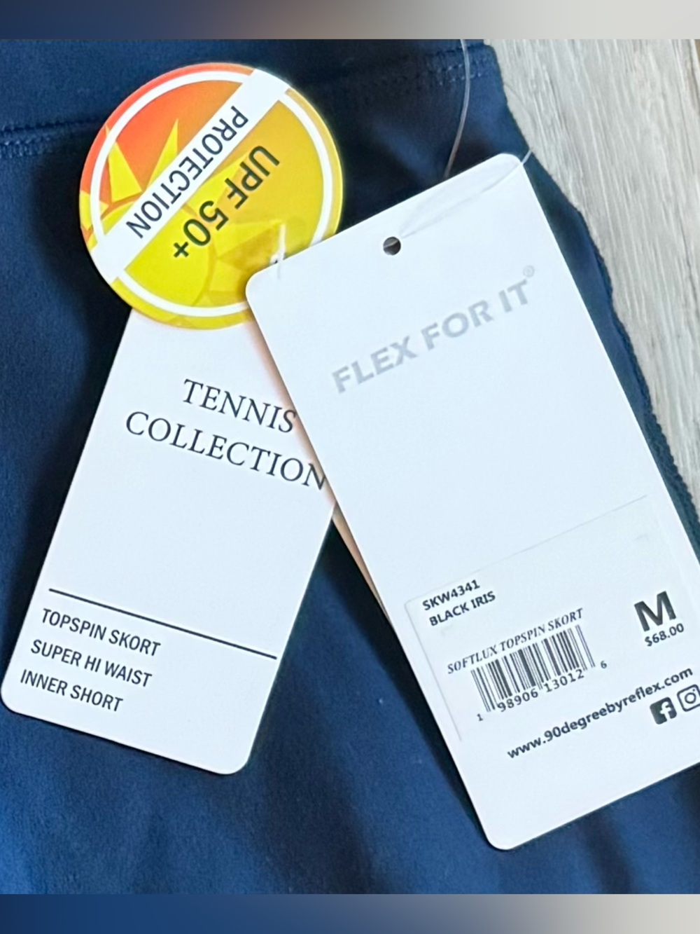 90 Degree By Reflex. Tennis Collection. Topspin Skort. Super Hi Waist. - Picture 5 of 5